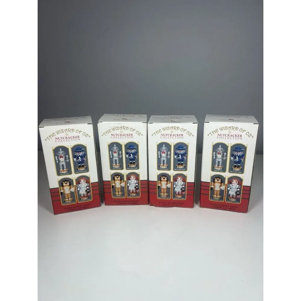 Complete Set 4 Wizard of Oz Wood Nutcrackers By Kurt S. Adler 6.75